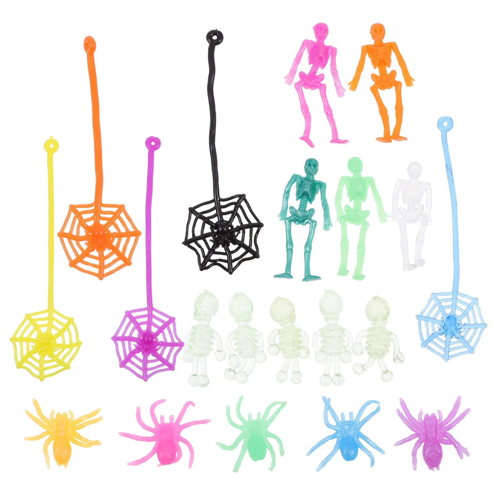 

20pcs TPR Soft Material Mini Fake Prank Prop Spider naments Halloween Decor Supplies Realistic Decoration Home Office