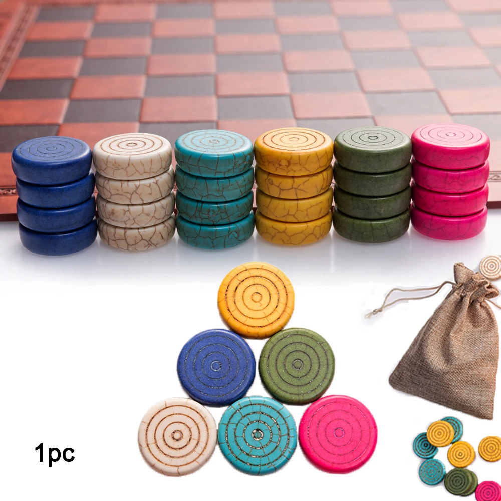 1pc Color Marble Head Chess Pieces Chess Game Table Toy Waterproof Wear-resistant Only Chess Pieces Colorful Texture Full