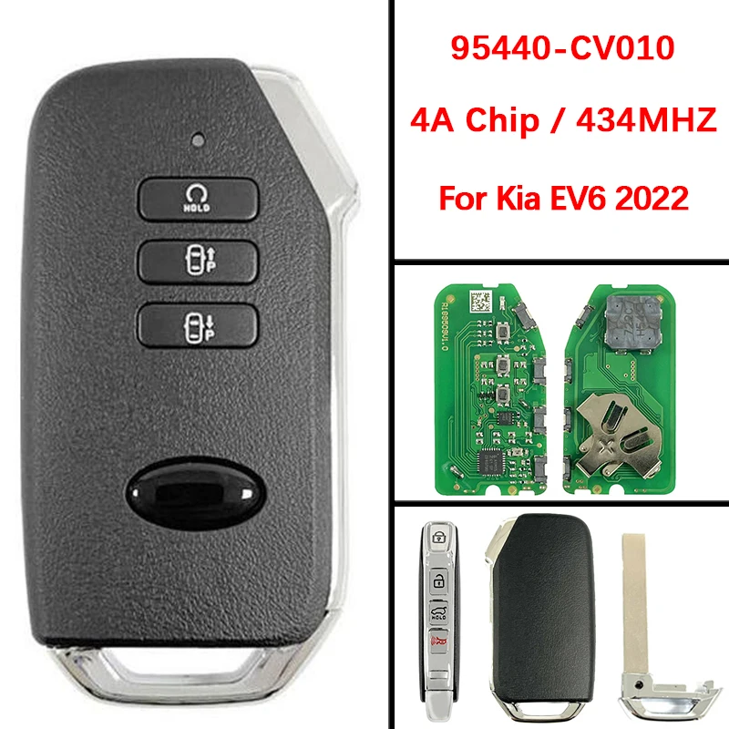 

CN051191 Aftermarket 7 кнопок Smart Keyless Go Remote Fob 433 МГц FCC FD01340 PN 95440-CV010 4A чип для Kia EV6 2022