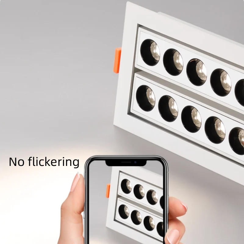 20W 40W Dimmable AC90V-260V  LED grille Downlights Epistar Chip Recessed Ceiling Lamps Spot Lights For Home illumination