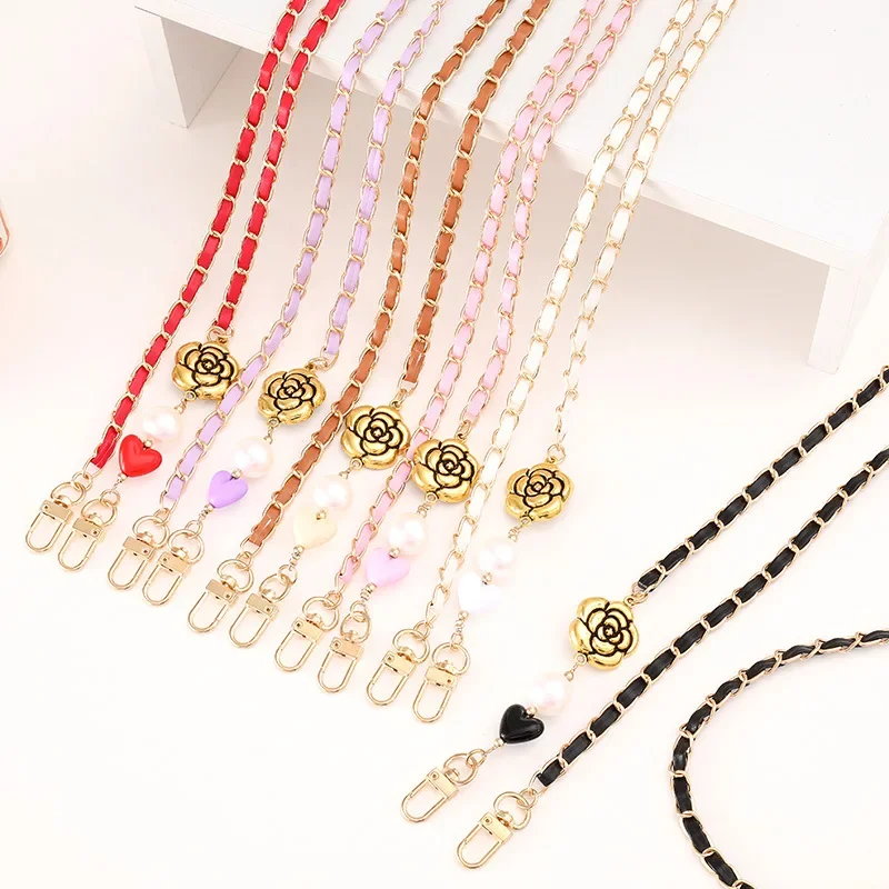 

Новая кожаная цепочка-мессенджер с жемчугом, длинная цепочка для сумки, аксессуары «сделай сам», ремешок для мобильного телефона Xiaoxiangfeng, противоскользящая цепочка для мобильного телефона