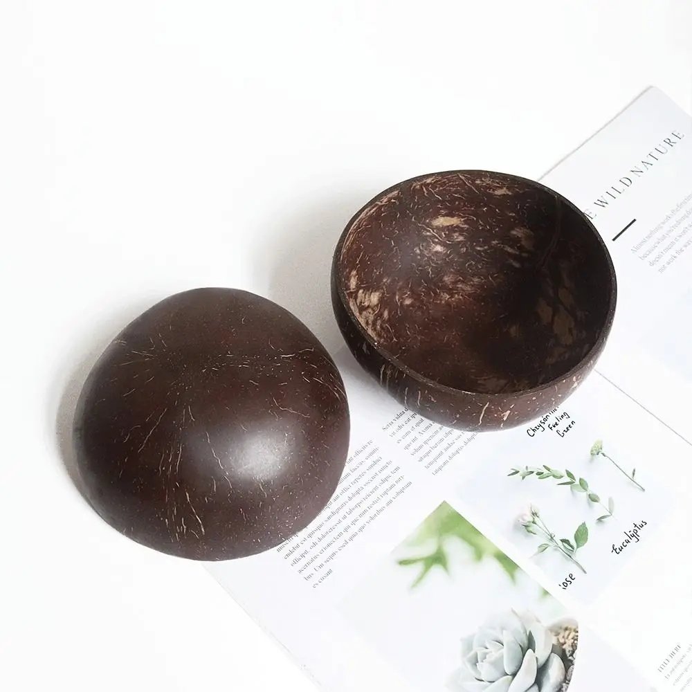 Handmade Natural Coconut Bowl Geometric Shape 10 Styles Drinking Cup Mixing Ramen Storage Bowl For Acoustic Folk Guitar