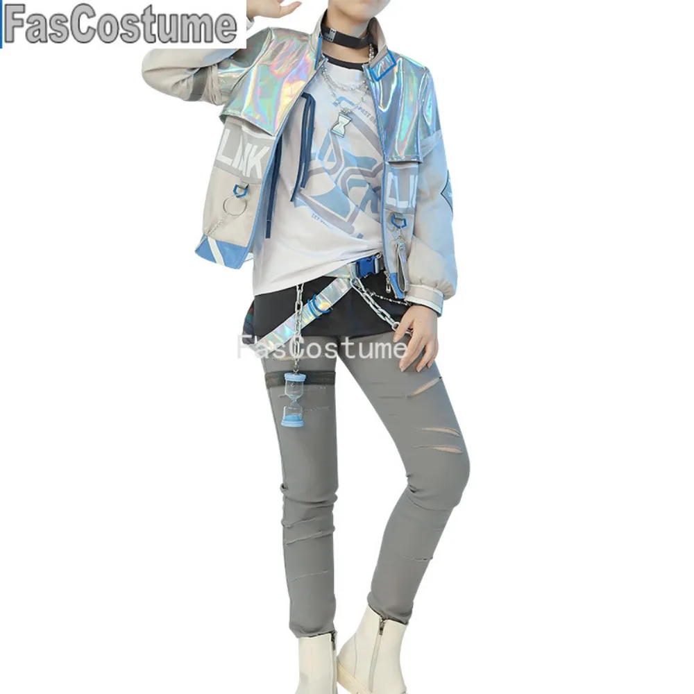 

Anime Ensemble Stars Ogami Koga Light And Shadow Fragments White Game Suit Uniform Cosplay Costume Party Outfit