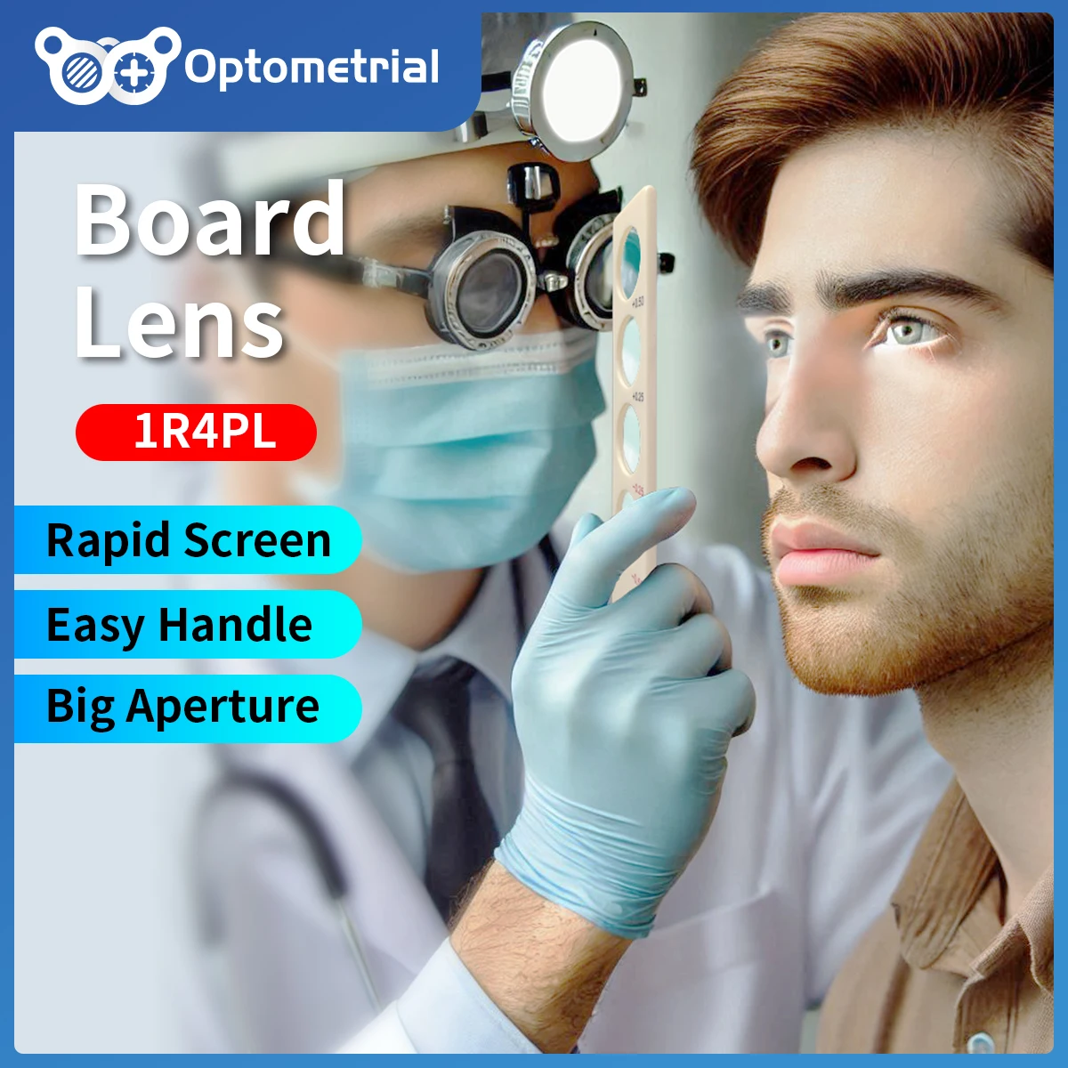 Optometric Retinoscopy Rack Set 1 Pad 4 Diopters Optical Lens Set Big Aperture