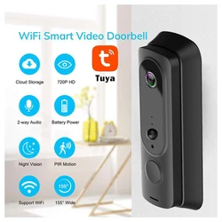 Hot Tuya 1080P WiFi Video Doorbell Outdoor Smart Wireless Doorbell Night Security Protection Camera System Door Bell Smart Home