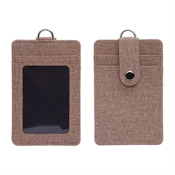 Badge Holder with Bank Credit Card Slots ID Tag Holder Cover Working Permit Employee's Work Pass Cards Sleeve Cover Case