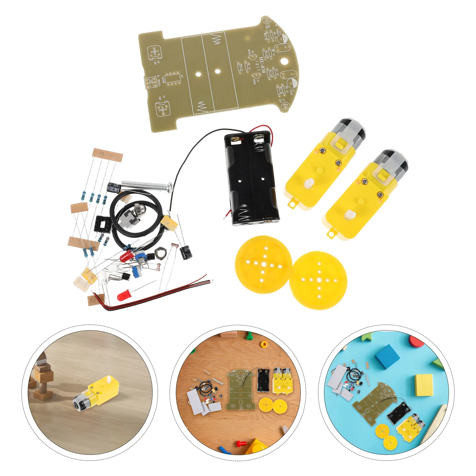 مجموعة أدوات تعقب السيارة عالية الدقة 3.7 فولت محرك 1000 مللي أمبير في الساعة بعد خط وحدة الروبوت أتباع الروبوت