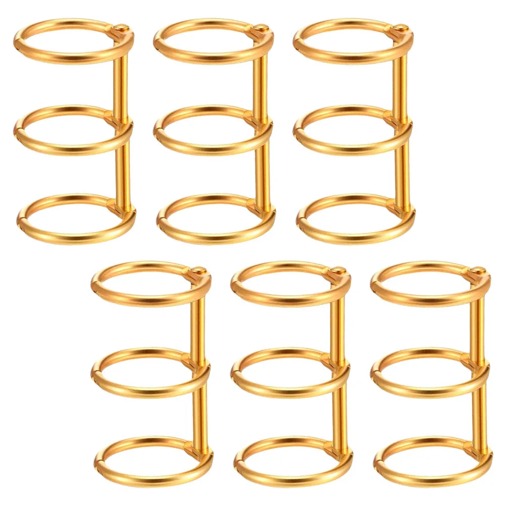 

6 Pcs Binding Loop Loose Leaf Buckle Binder Rings Disc Loose-leaf Notebook Coil