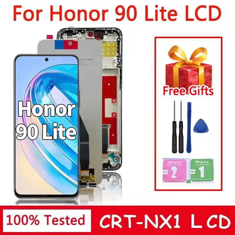 Prueba 6,7 ''para Huawei Honor 90 Lite CRT-NX1 pantalla LCD MONTAJE DE digitalizador con pantalla táctil para Honor90 Lite 90 Lite marco LCD