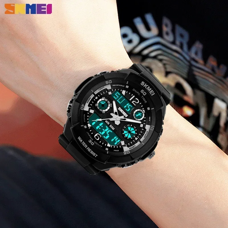 SKME Kids Shockproof Waterproof Watch Outdoor Digital Boy Sport Children Electronic Wristwatches Relojes infantiles 0931 1060