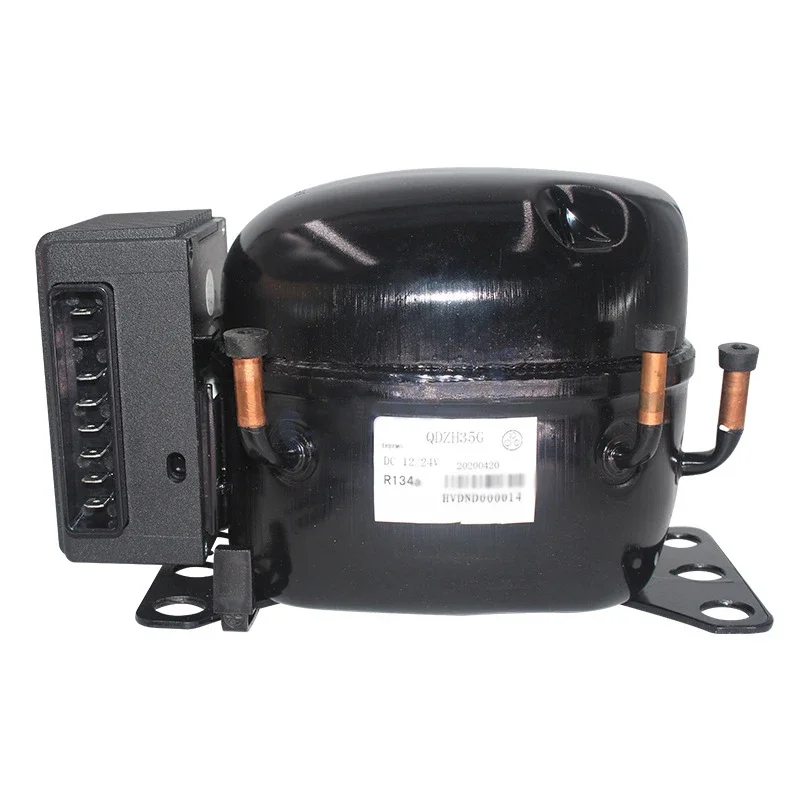 12V 24V DC Car Refrigerator Compressor for Cooling System Compatible with R134A R600A Refrigerants