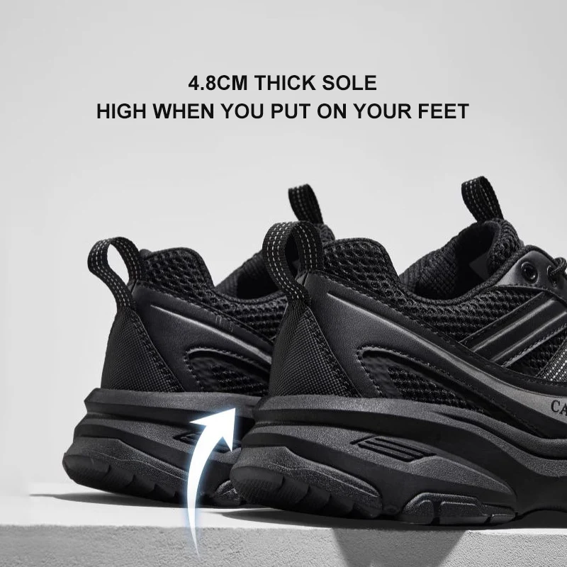 GOLDEN CAMEL 스포츠 신발 메쉬 통기성 운동화 두꺼운 바닥 도시 편안한 캐주얼 신발 남성용 2025 봄 신작