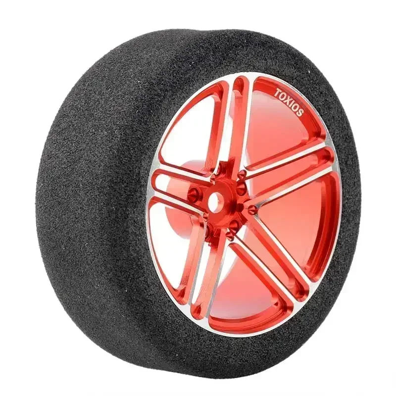 1/10 Scale Sponge Tires and Wheel Rims with 3mm Offset and 12mm Hex fit RC HSP HPI On-Road Racing Car Model Toys Accessory