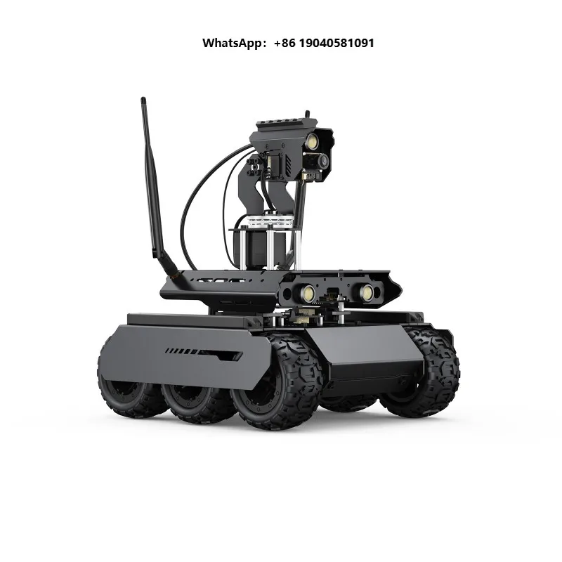 Waveshare UGV Rover Open-Source 6 Wheels 4WD AI Robot For , Dual Controllers, 360 Flexible Omnidirectional Pan-Tilt