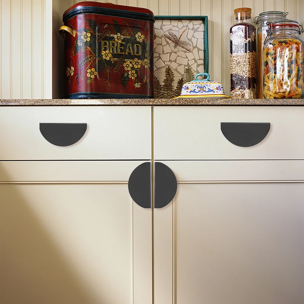 2 قطعة أثاث نصف دائري يسحب مقابض خزانة أنيقة لخزانة غرفة النوم درج خزانة الباب يسحب قبضة مريحة سهلة ل #6