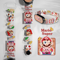 Super Mario Clear Strap for Xiaomi Mi Band 3 4 5 6 7 Silicone Wrist Strap Bracelet for Miband 3 4 5 6 Wriststrap Smart WatchBand