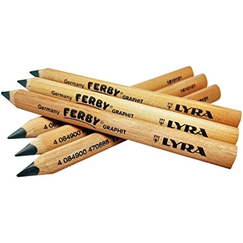 Lyra Ferby Short Tri Grip Triangular Wood Pencils Children Kindergarten Pencils School Supplies Beginner Writing Pencil for Kids