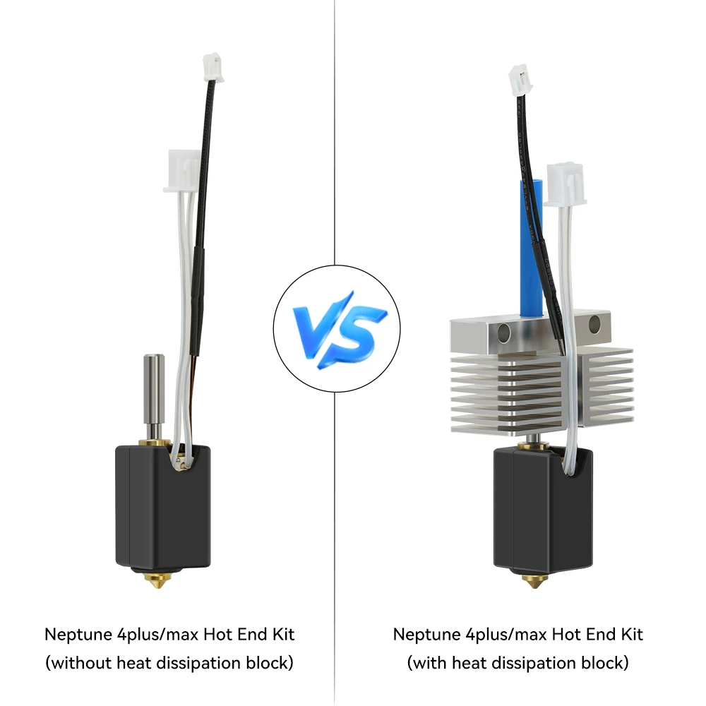 ل ELEGOO Neptune 4 Plus Max Hotend Kit فوهة فولاذية صلبة نحاسية عالية السرعة ملحقات طابعة ثلاثية الأبعاد لـ Elegoo 4 Plus #4