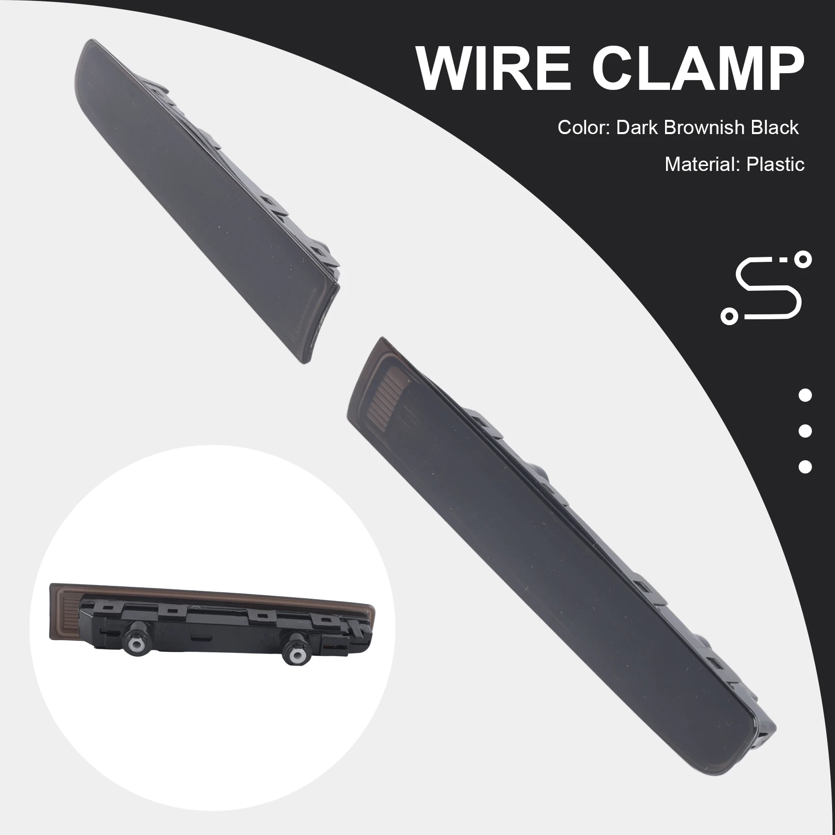 ABTC-Black Lens LED High Level Brake Stop Light L+ R For VW T5 T6 Transporter Barn Door 2003-Up view 2