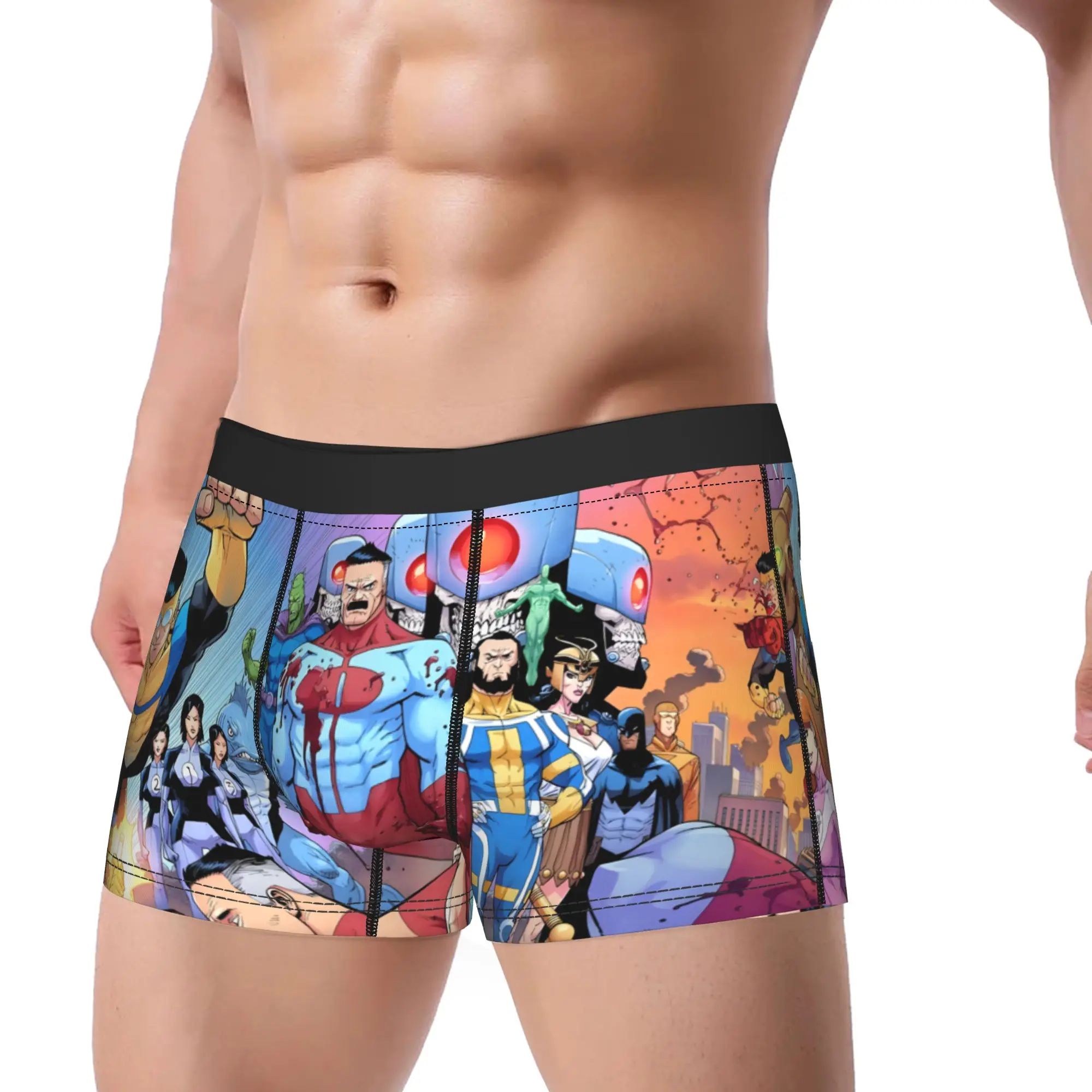 1piece I-Invincible Comic Mark Crew Underpants Breathbale Panties Man Underwear Comfortable Shorts