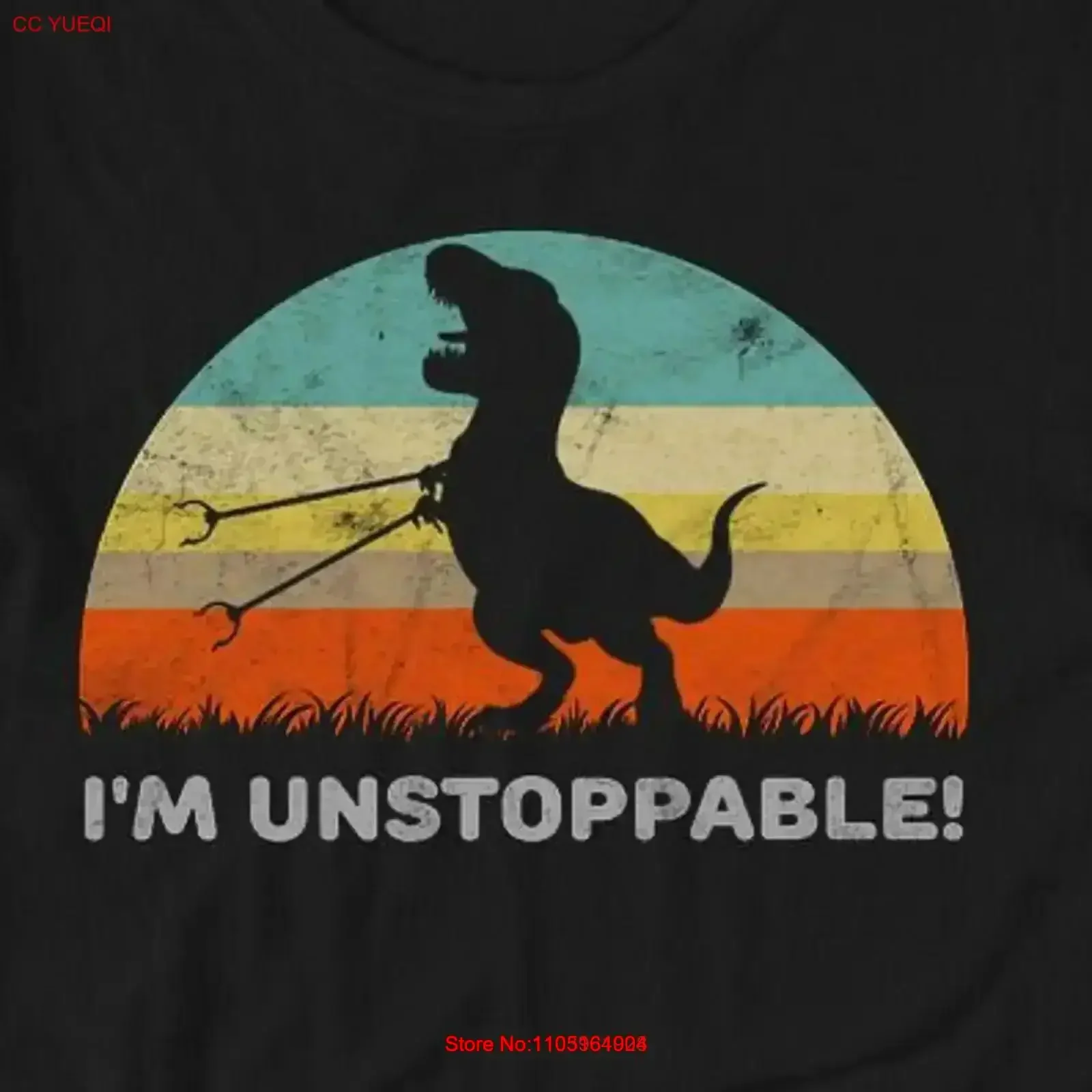 مضحك أنا لا يمكن وقفها تريكس تي شيرت الشباب الاطفال لعشاق ريكس التعميم خمر الرجعية المتعثرة نمط الذراع تمديدات خمر