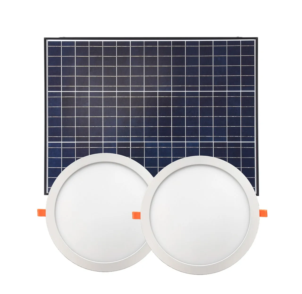 50W Double Light with One Solar Panel No Power Roof LED Skylight For Homes