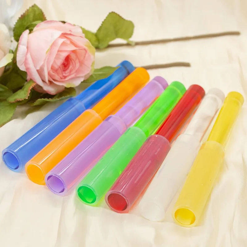 Colored Crystal Singing Bowl Mallet Pyramids Quartz Crystal Rod Sound Healing Rubber Rods Striker Musical Instrument Accessories