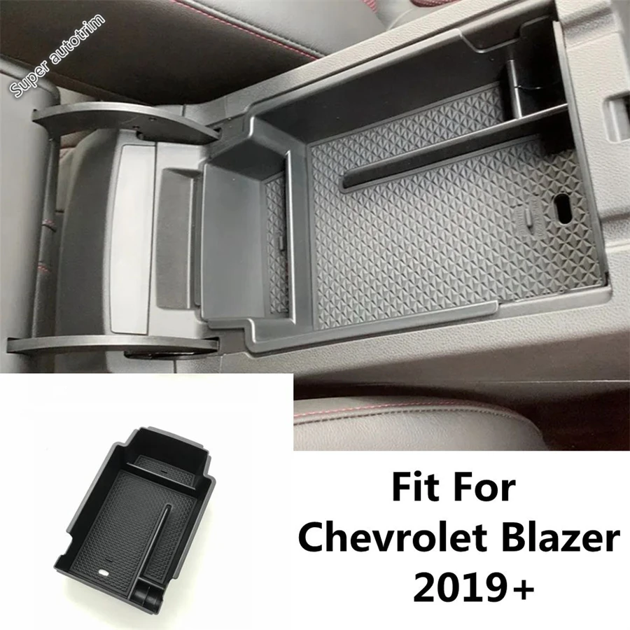 Car Central Control Armrest Storage Box Multifunction Container Pallet Holder Tray Accessories For Chevrolet Blazer 2019 - 2022