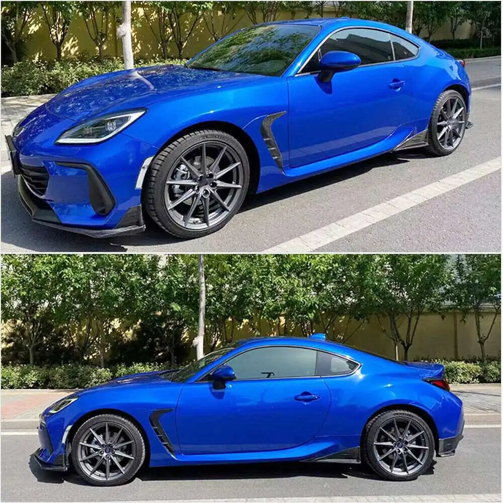 لتويوتا GR86 سوبارو BRZ 2022-23 ألياف الكربون الناشر الخلفي الفاصل زعانف جانبية #3