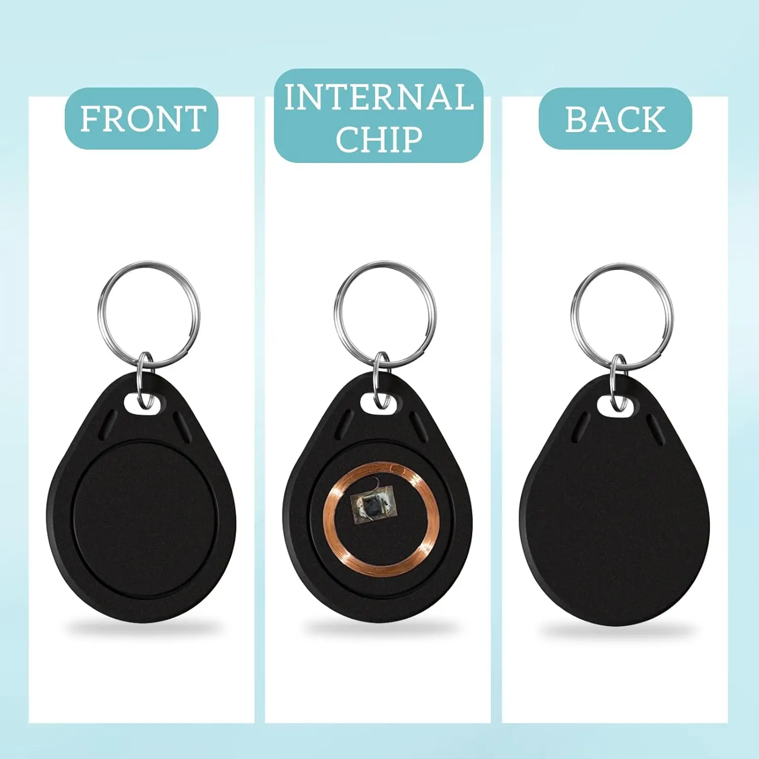 10x IC 13.56Mhz RFID Security Smart Keyfob Support Mi fare Classic 1K Chip ABS Key Tag Access Control RFID Key Fob Read & Wroten