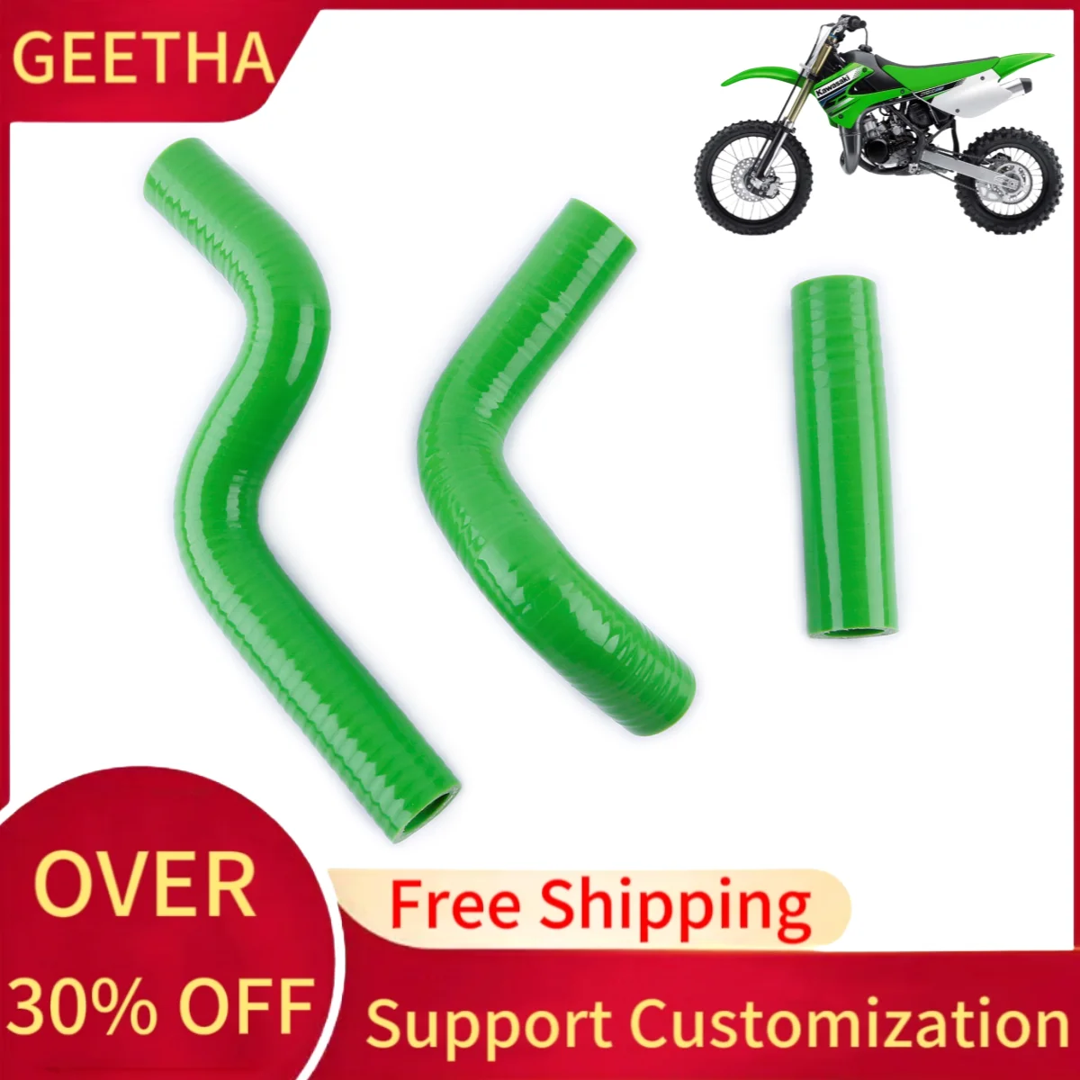 For Kawasaki KX80 KX85 KX100 1998-2013 KX 80 85 100 Motorcycle Silicone Radiator Coolant Pipe Tube Hose Kit