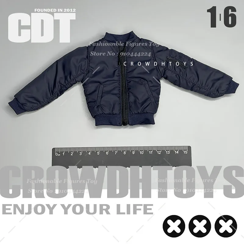 1/6 masculino soldado piloto jaqueta manga longa zíper beisebol outwear casaco militar caber 12 Polegada homens solider figura de ação corpo bonecas
