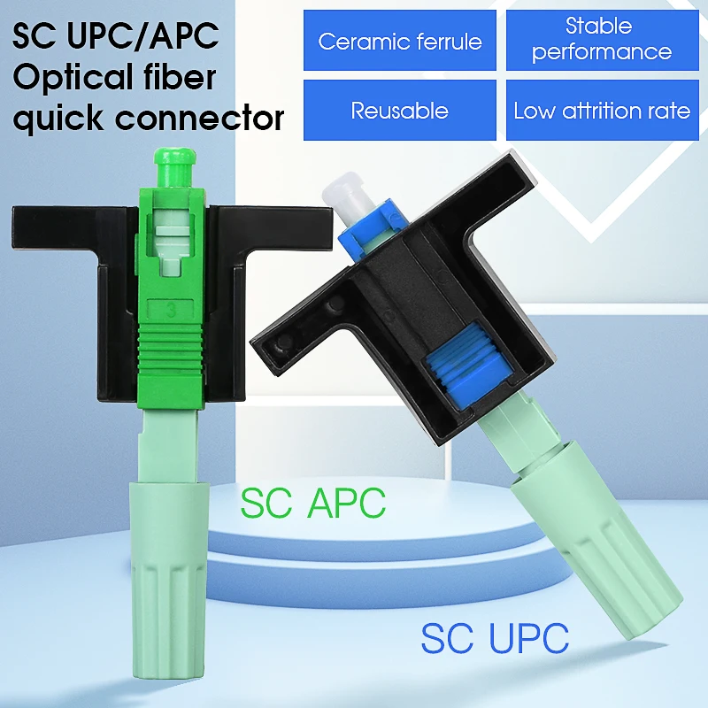 High-quality Optical Fiber Quick Connector Single Mode SCUPC/SCAPC Leather Fiber Optic Cable Cold Splicing Fast Connector Tools