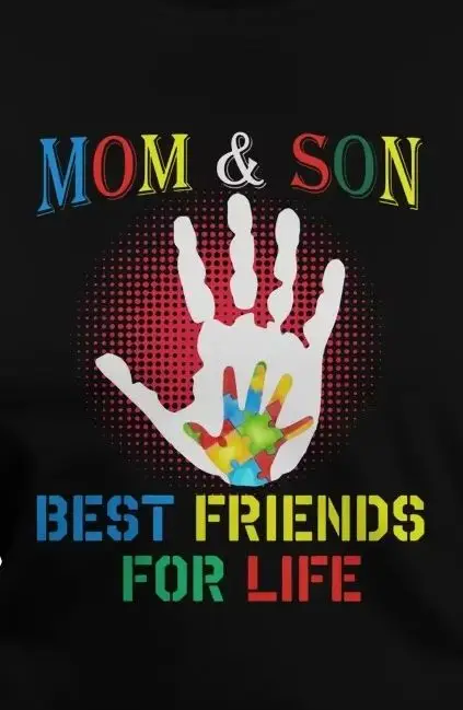 

Autism Mom & Son Best Friends for Life Women's T-Shirt