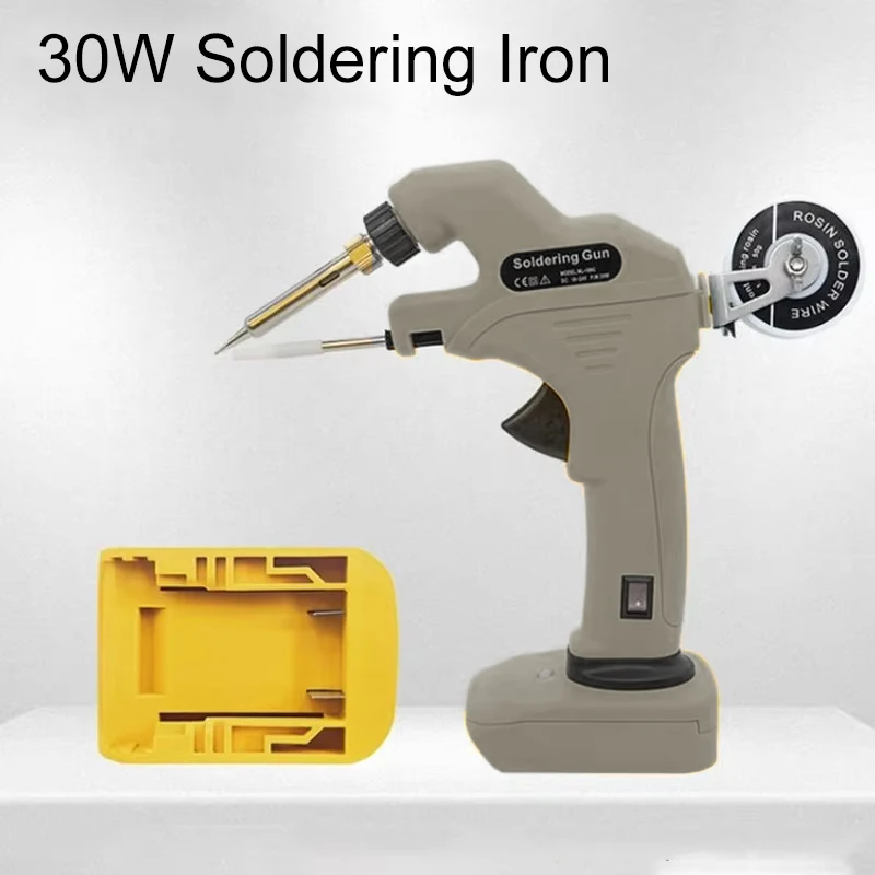 

Паяльник 30 Вт для аккумуляторов Dewalt/Makita/Bosch/Milwaukee/Black&Decker 18 В, автоматическая подача припоя, паяльный пистолет, инструмент для ремонта