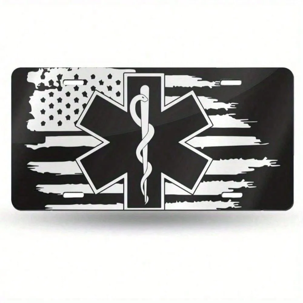 CIFBUY EMT First Responder Aluminum Wall Art Waterproof Durable Metal Sign for Home Garage Collectors Decor