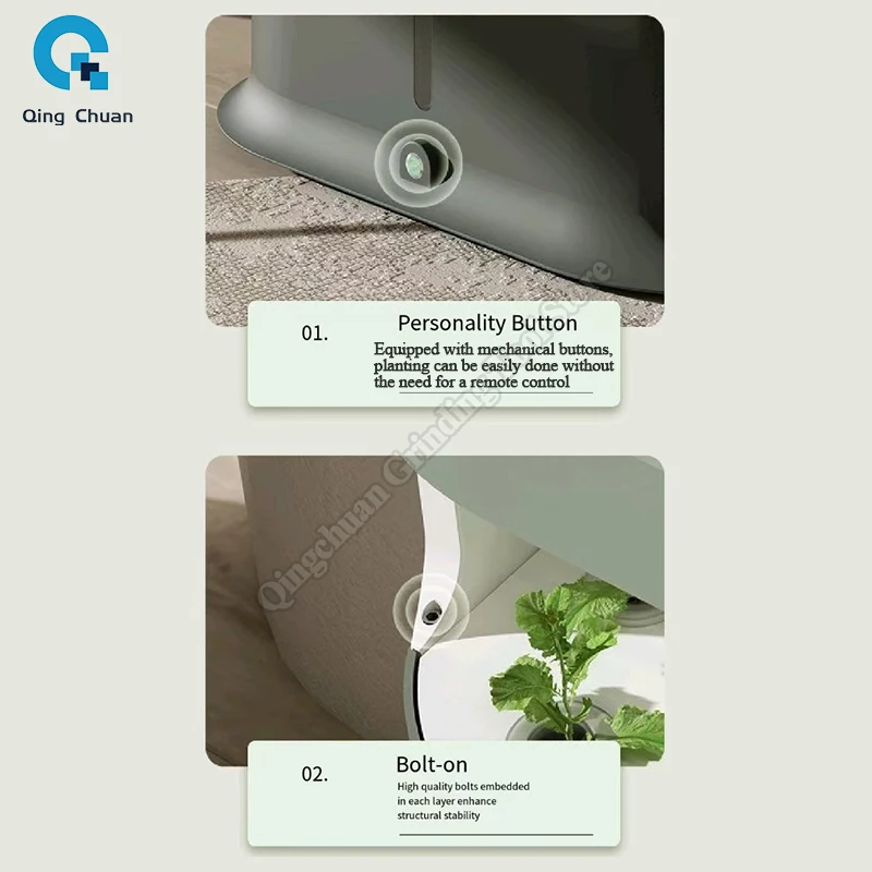 Remote Control Hydroponic Vegetable Planting Machine 3 Levels Soilless Cultivation Frame Intelligent Vegetable Planting Basin