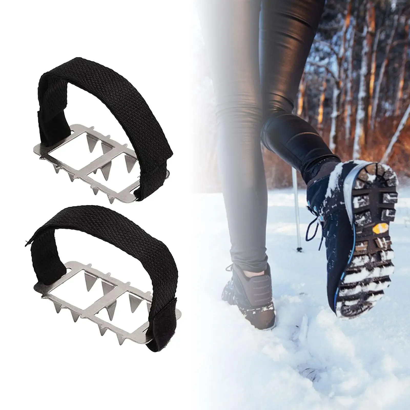 Shoe Spikes for Footwear Traction Cleats for Running Hiking Snow Walking