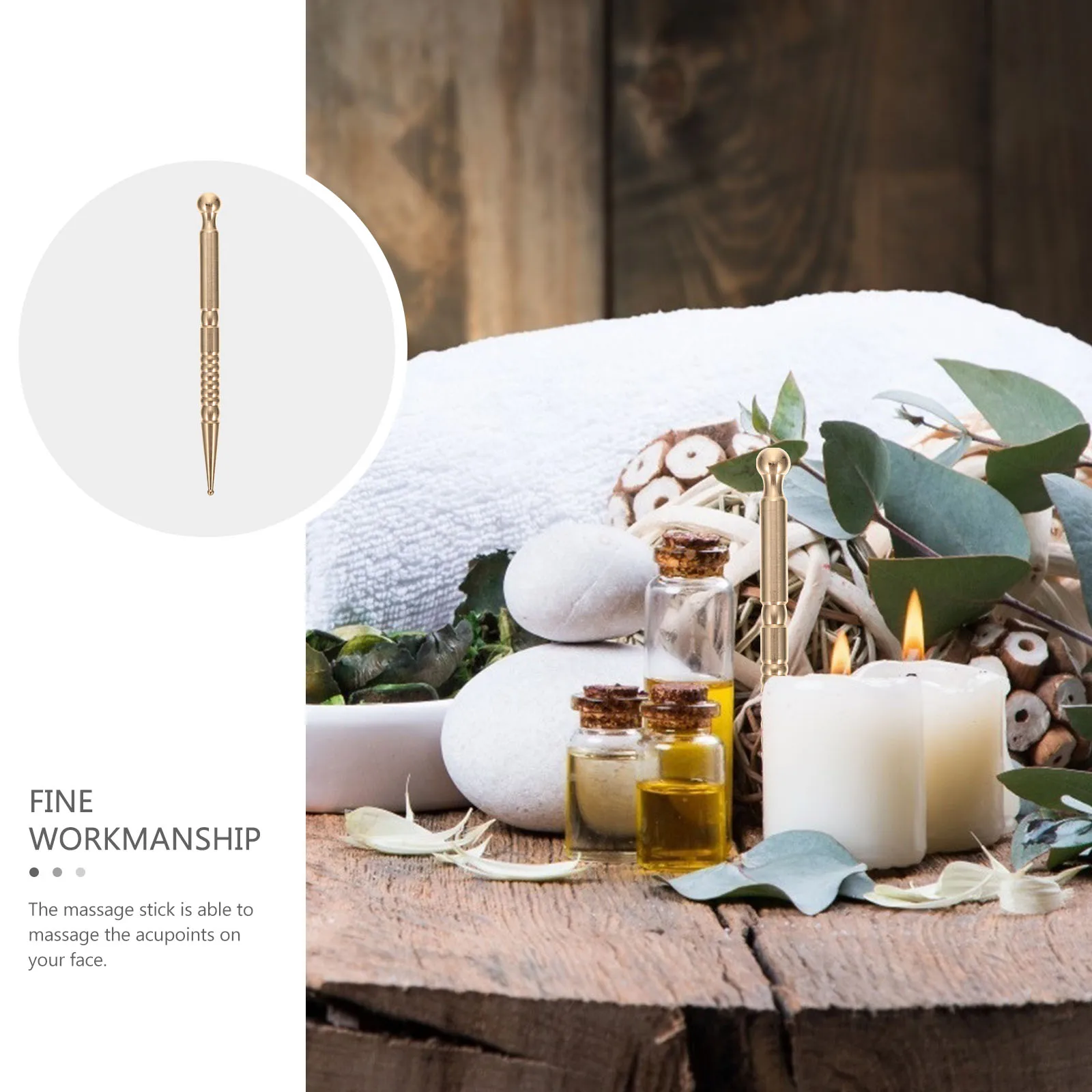 Bastone per massaggio dei punti di agopuntura portatile Massaggiatore meridiano per il corpo facciale durevole e compatto di alta qualità Strumento portatile Strumento per massaggio dei punti di agopuntura