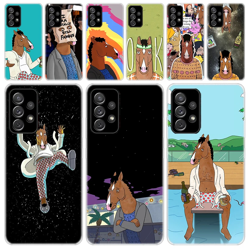 Cartoon B-BoJack Horsemans Soft Phone Case for Samsung Galaxy A51 A50S A41 A31 A21S A11 A71 A70 A40 A30S A20E A10 A6 A7 A8 + A9 