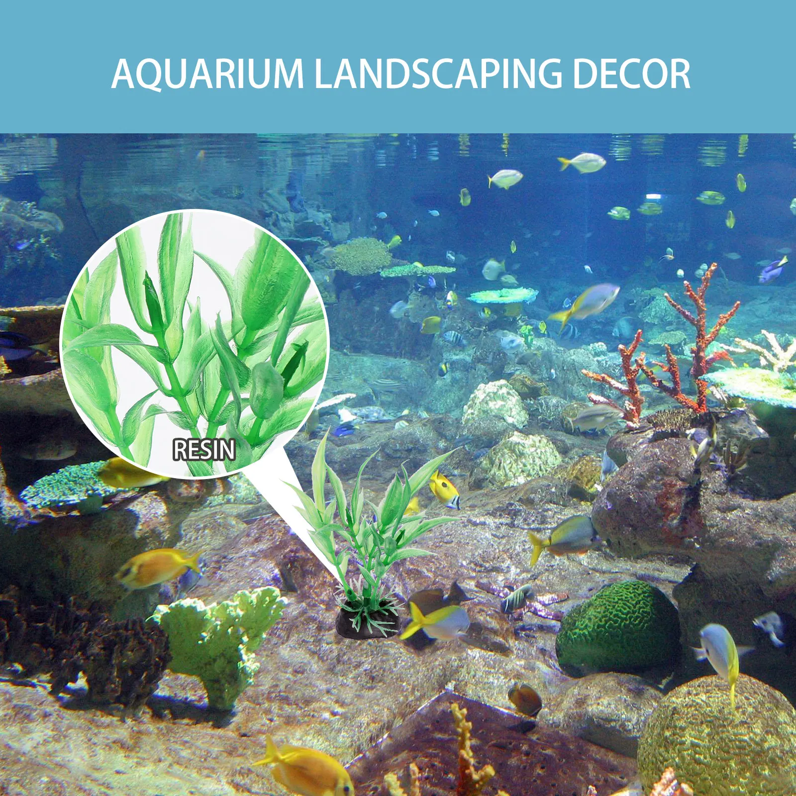 

20pcs Simulation Aquatic Plants Aquarium Fake Water Grass Fish Tank Plastic Plants Decorative Artificial Landscape Supplies For