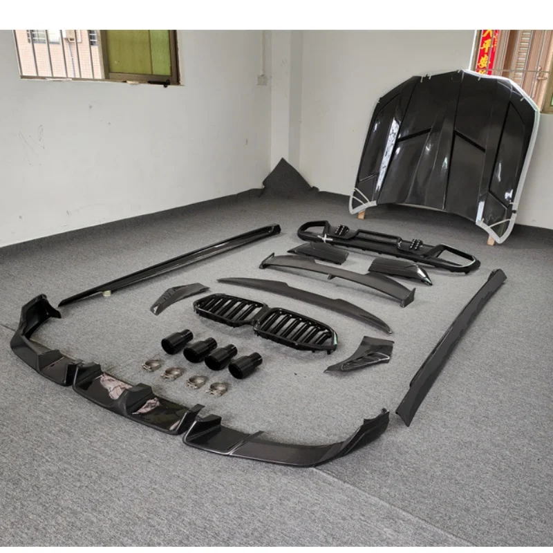 

Подходит для BMW X6M F96, модифицированный кузовный комплект, передний бампер в стиле LD, задний диффузор, боковая юбка, капот двигателя, задний спойлер, решетка