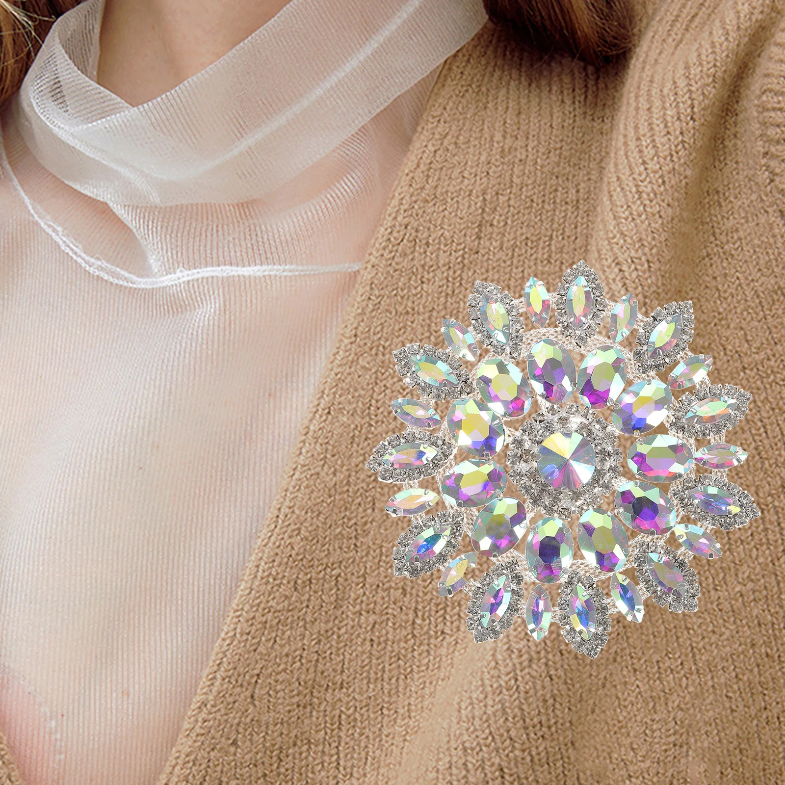 

1pcs Creative Diy Brooch Patch Rhinestone Decorative Garment Applique Iron On Clothing Repair Patch Hat Bag Decorative Accessory