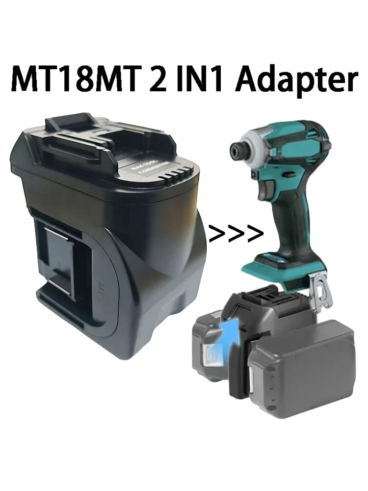 Adapter/Przejściówka do akumulatorów Makita 18V Li-ion MT18MT 2 w 1, kompatybilny z akumulatorami Makita 18V do elektronarzędzi akumulatorowych. — zdjęcie produktu 7