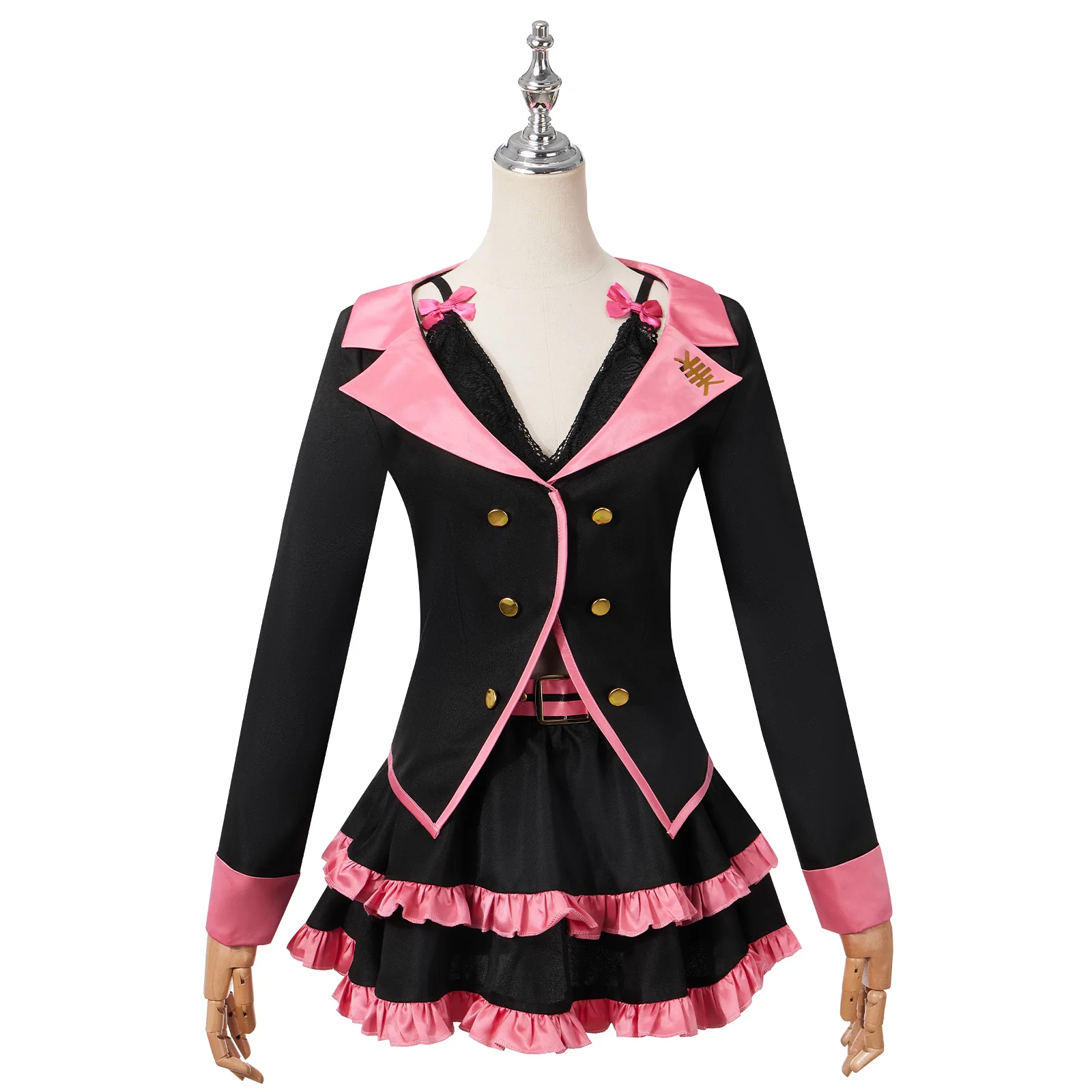 Virtual Singer Cosplay Costume Uniform with Wig Japan Midi Dress Girl Stage Performance Costume Carnival Night Party Clothes
