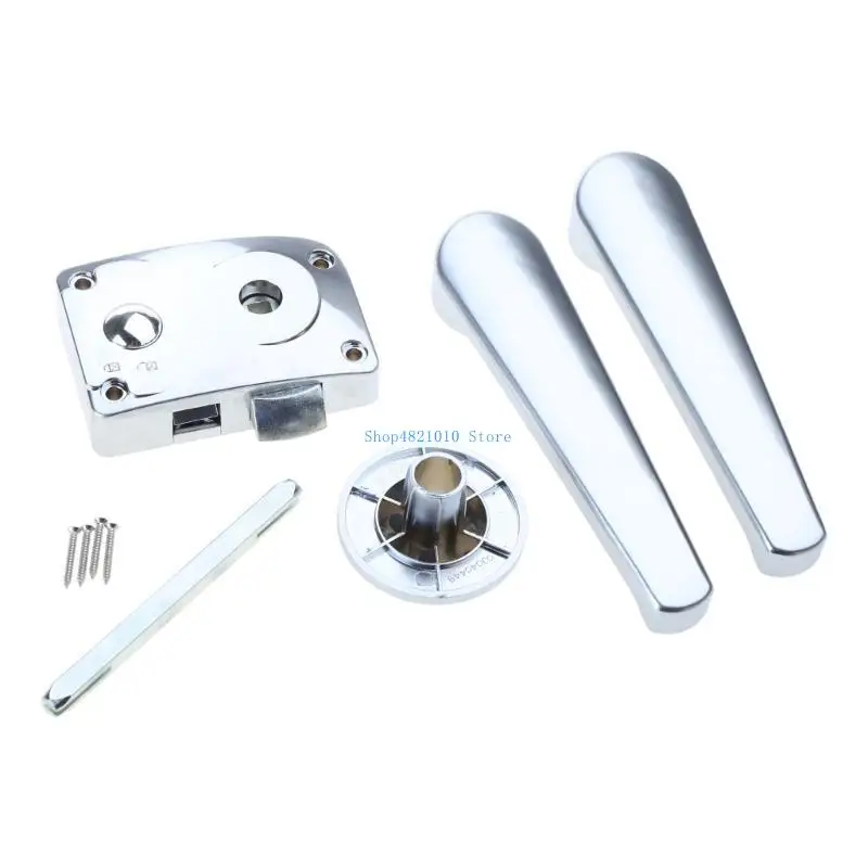 T3LF RV قفل باب المرحاض أبواب الحمامات قفل RV قافلة قارب لمزلاج مقبض المقبض Loc #3