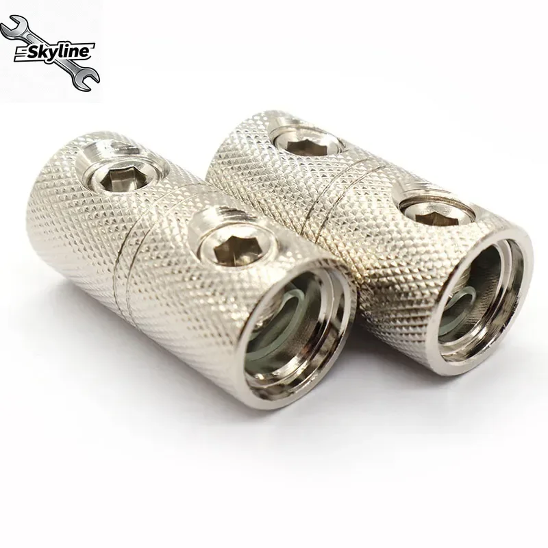 Car Stereo Power Wire Coupler Terminals Wire Splice Coupler Car Audio Brass Terminal Butt Connectors 0 Gauge 4 Gauge 8 Gauge