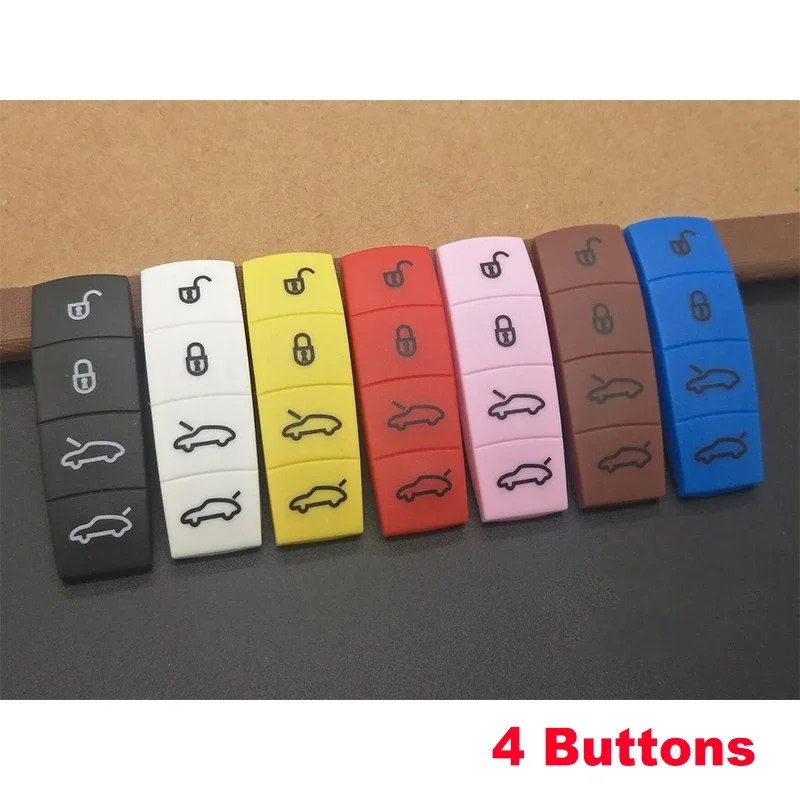 Smart Key Center Middle Trim Shell Cover Case Decal Rubber Button Pad For Porsche 911 918 Panamera Macan Cayenne Cayman Boxster