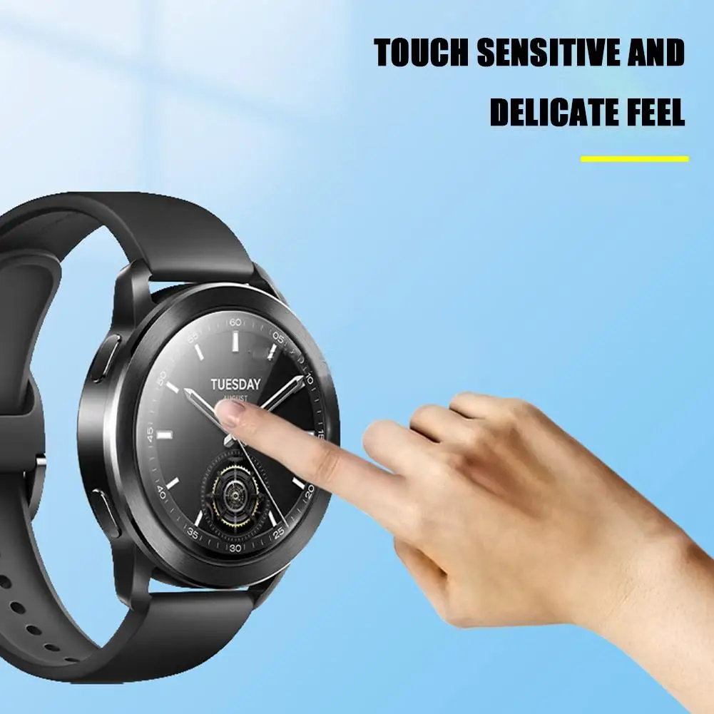 Waterproof HD Clear Cover Screen Watch Tempered Film Soft Watch Protective Film Screen Anti-Scratch Protecto Clear Full C5U6