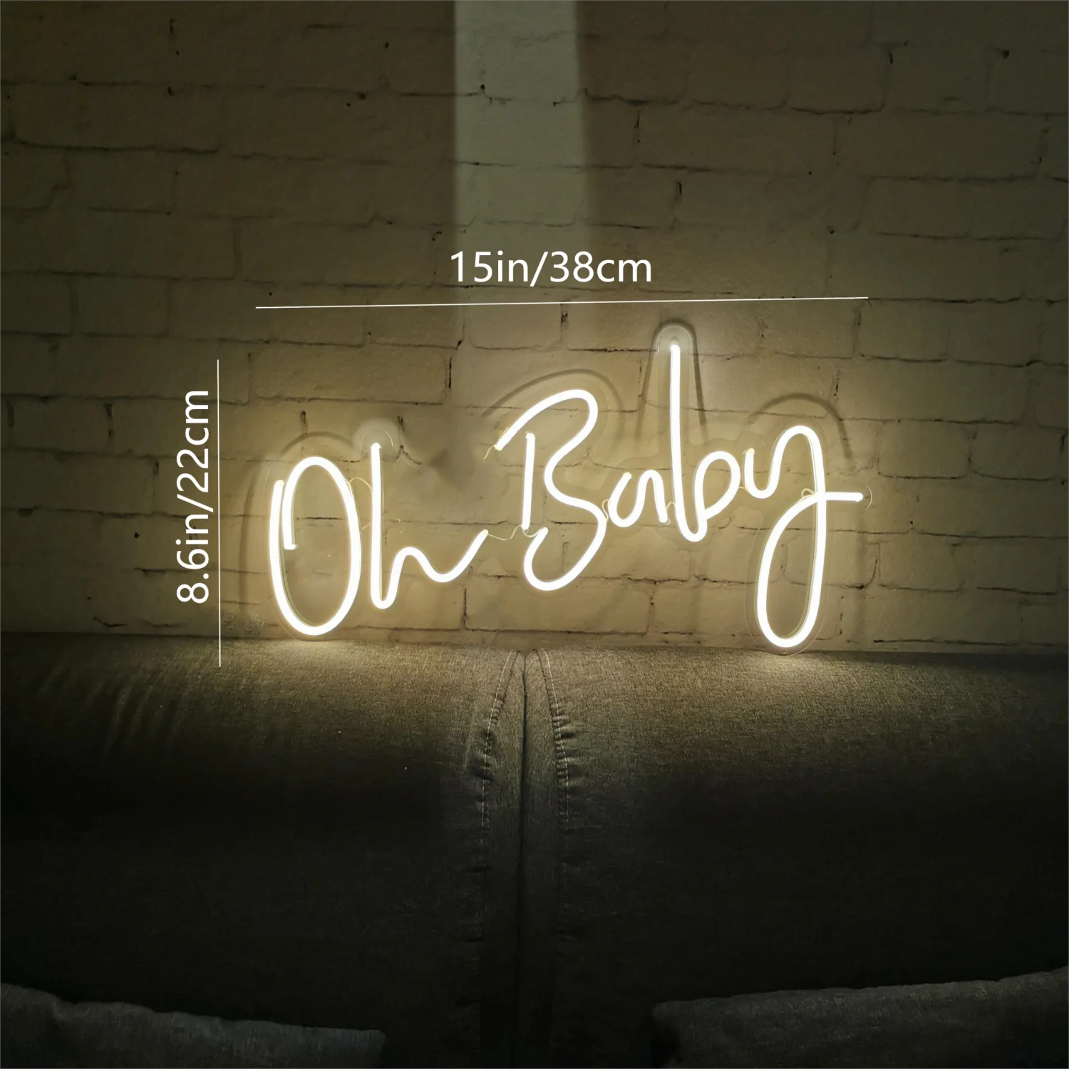 Oh Baby Neon Sign Personalized Neon LED Sign For Baby Neon Light Baby Shower Decor Wall Decor Kids Wall Light Bedroom Decoration